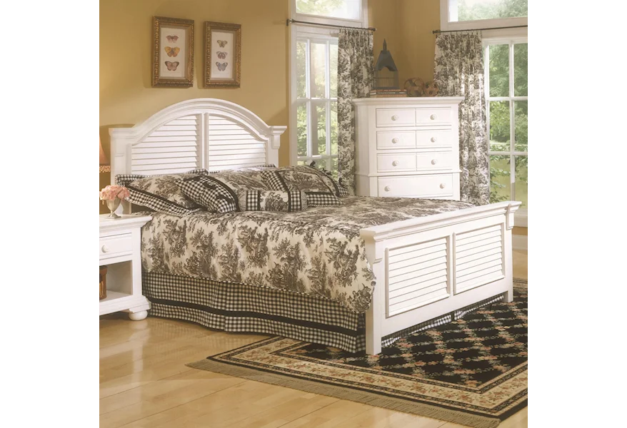 Cottage Traditions King Panel Bed by American Woodcrafters at Baer's Furniture