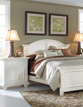 Queen Panel Bed, Nightstand, Dresser, Mirror