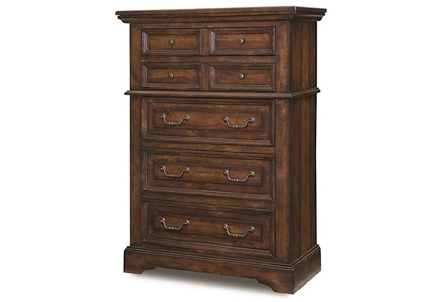Stonebrook Tobacco FIVE DRAWER CHEST by American Woodcrafters at Johnny Janosik