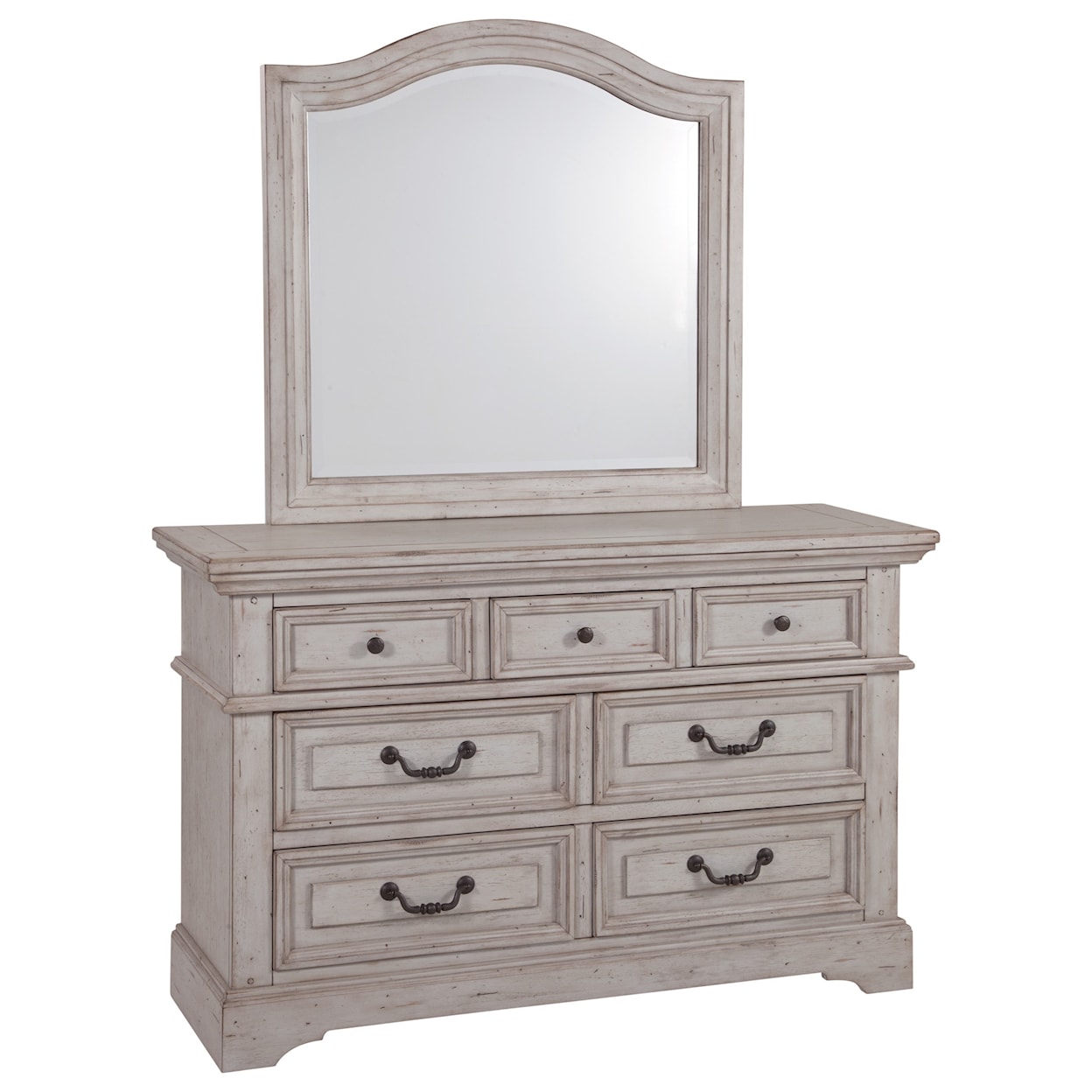American Woodcrafters Stonebrook Youth Dresser and Mirror