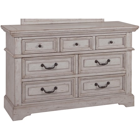 Relaxed Vintage 7-Drawer Double Dresser