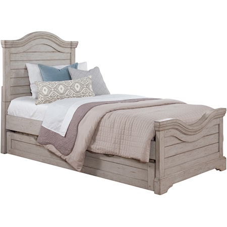 Relaxed Vintage Full Panel Bed with Trundle