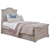 Relaxed Vintage Full Panel Bed with Trundle