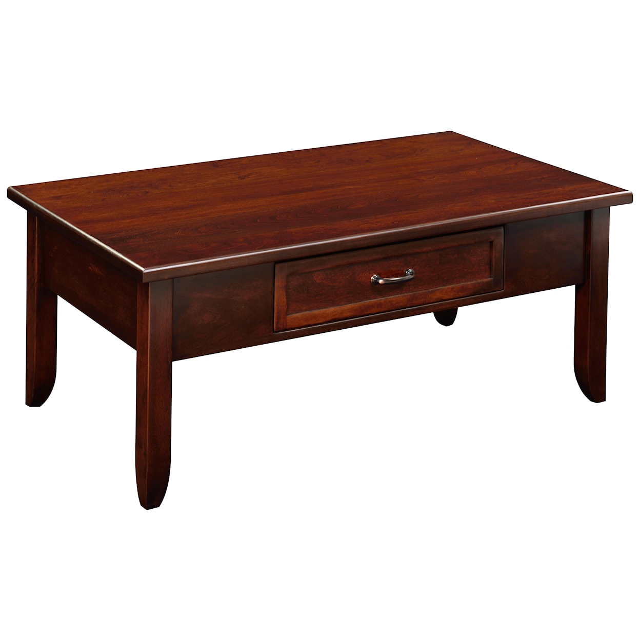 America's Amish Heirlooms Strasburg Coffee Table w/ 1 Drawer in Cherry Wood