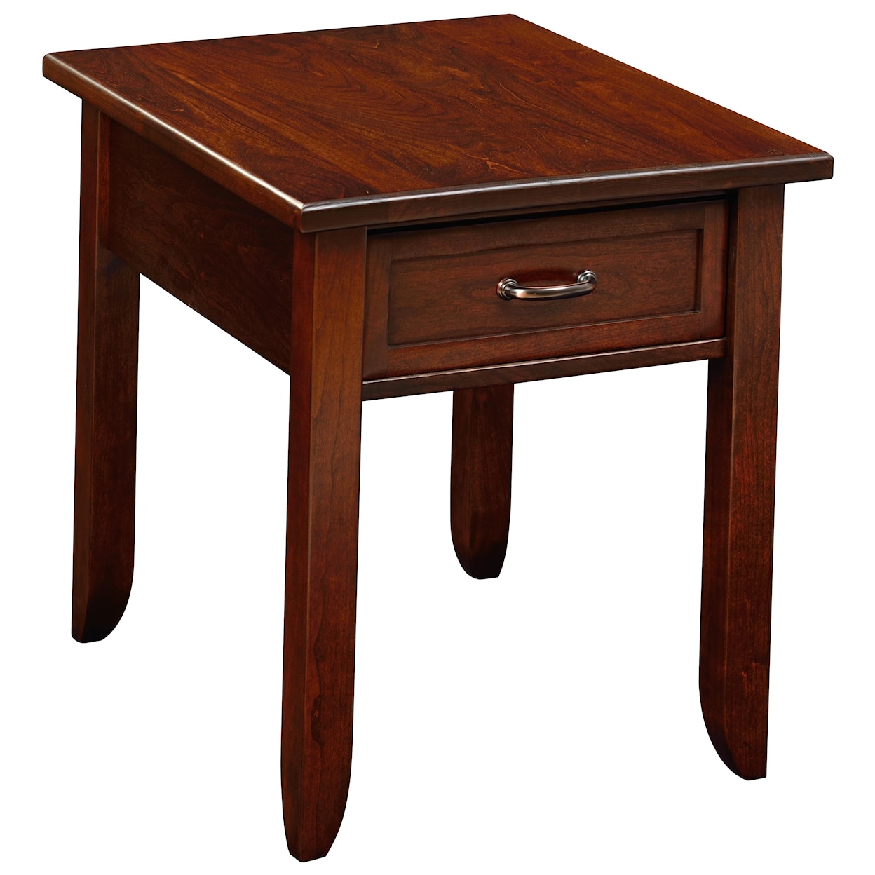 America's Amish Heirlooms Strasburg End Table w/ 1 Drawer in Cherry Wood