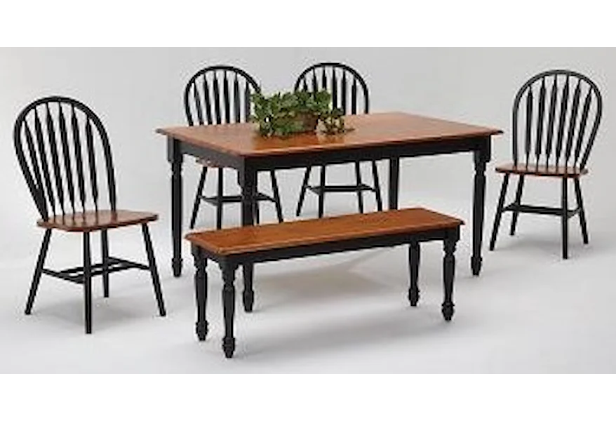 Farmhouse and Traditional Windsor Table and Chair Set by Amesbury Chair at Dinette Depot