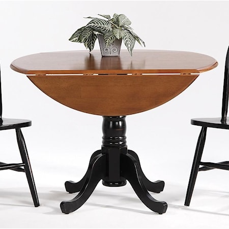 Drop Leaf Pedestal Round Table