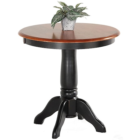 Pedestal Solid Hardwood Pub Table