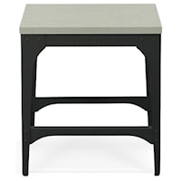 Industrial End Table with Thermo Fused Laminate Top