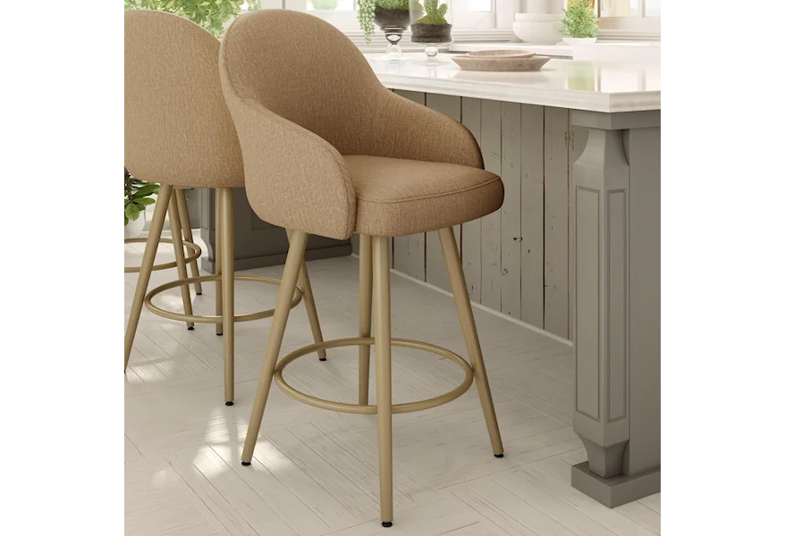 Boudoir 26" Weston Swivel Counter Stool by Amisco at Esprit Decor Home Furnishings