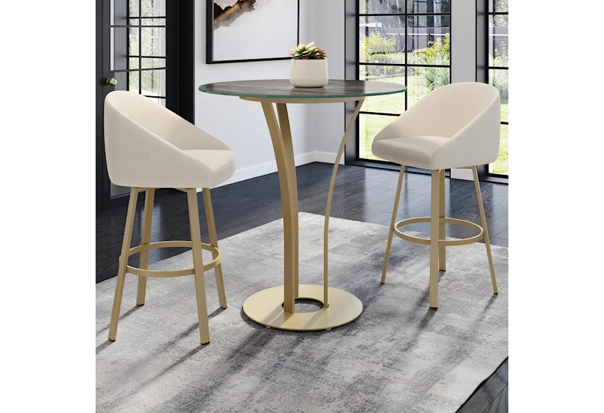 Boudoir 3-Piece Dalia Bar Table Set by Amisco at Esprit Decor Home Furnishings