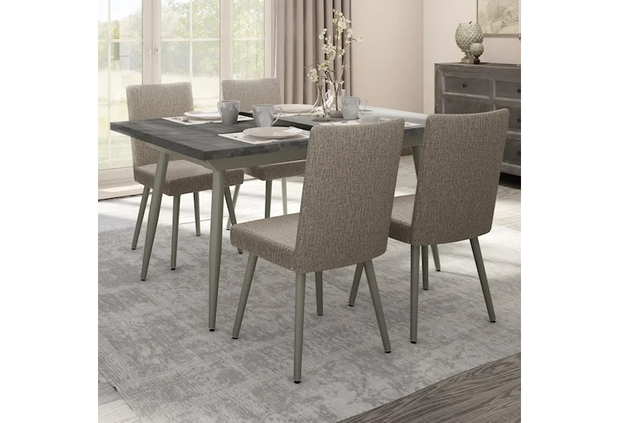 Boudoir 5-Piece Belleville Extendable Table Set by Amisco at Jordan's Home Furnishings
