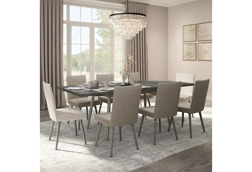 Boudoir 9-Piece Belleville Extendable Table Set by Amisco at Esprit Decor Home Furnishings