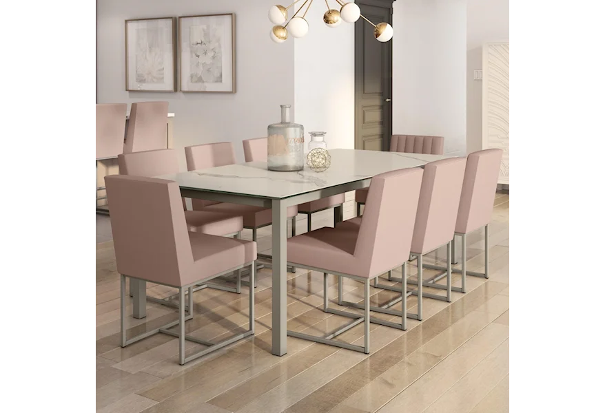 Boudoir 9-Piece Nicholson Table Set by Amisco at Esprit Decor Home Furnishings