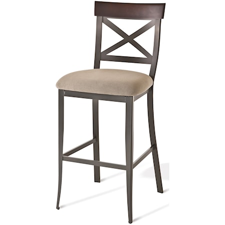 Customizable 26" Kyle Counter Stool with Upholstered Seat
