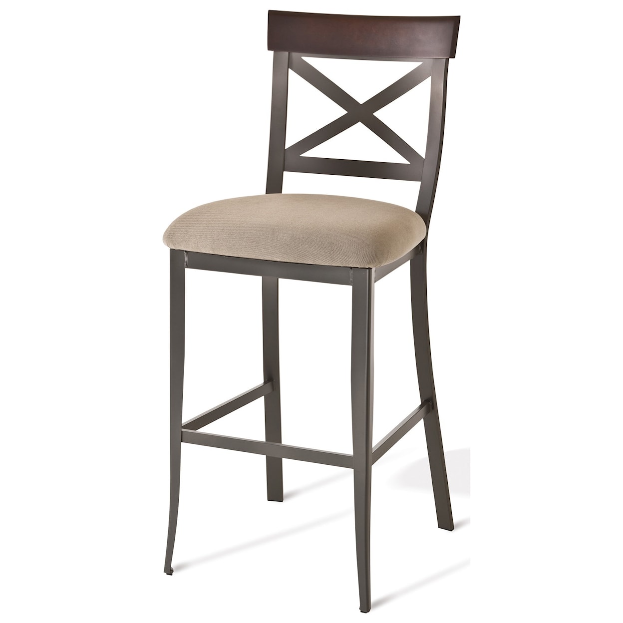 Amisco Countryside 30" Kyle Bar Stool with Upholstered Seat