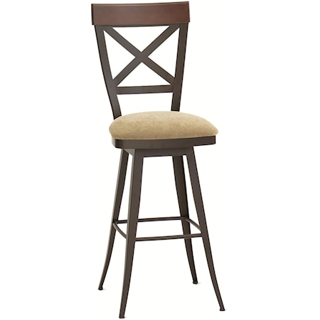 Customizable 30" Kyle Swivel Bar Stool in Country Themed Furniture Style