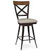 Amisco Industrial 26" Kyle Swivel Stool with Upholstered Seat