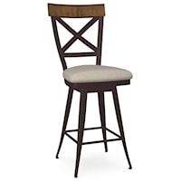 26" Kyle Swivel Stool with Upholstered Seat