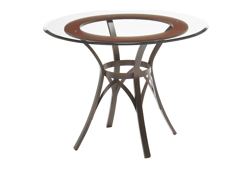 Countryside Kai Table w/ Wood Ring Insert and Glass Top by Amisco at Dinette Depot