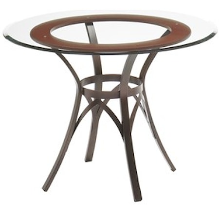 Kai Table w/ Wood Ring Insert and Glass Top