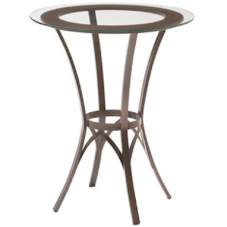 Kai Bar Table w/ Wood Ring &amp; Glass Top