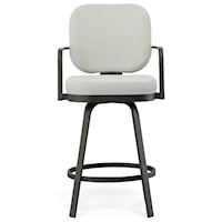 Counter Height Swivel Stool with Arms