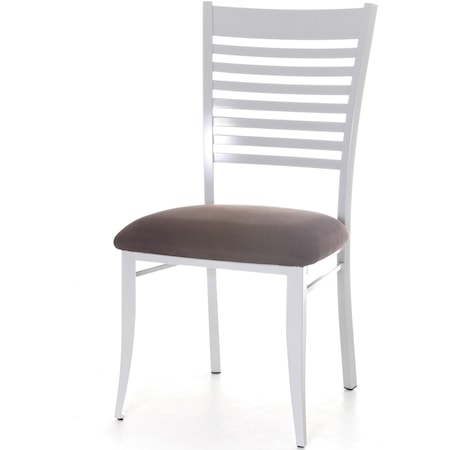 Customizable Edwin Chair with Ladder Back and Upholstered Seat