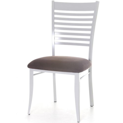 Customizable Edwin Chair with Ladder Back and Upholstered Seat