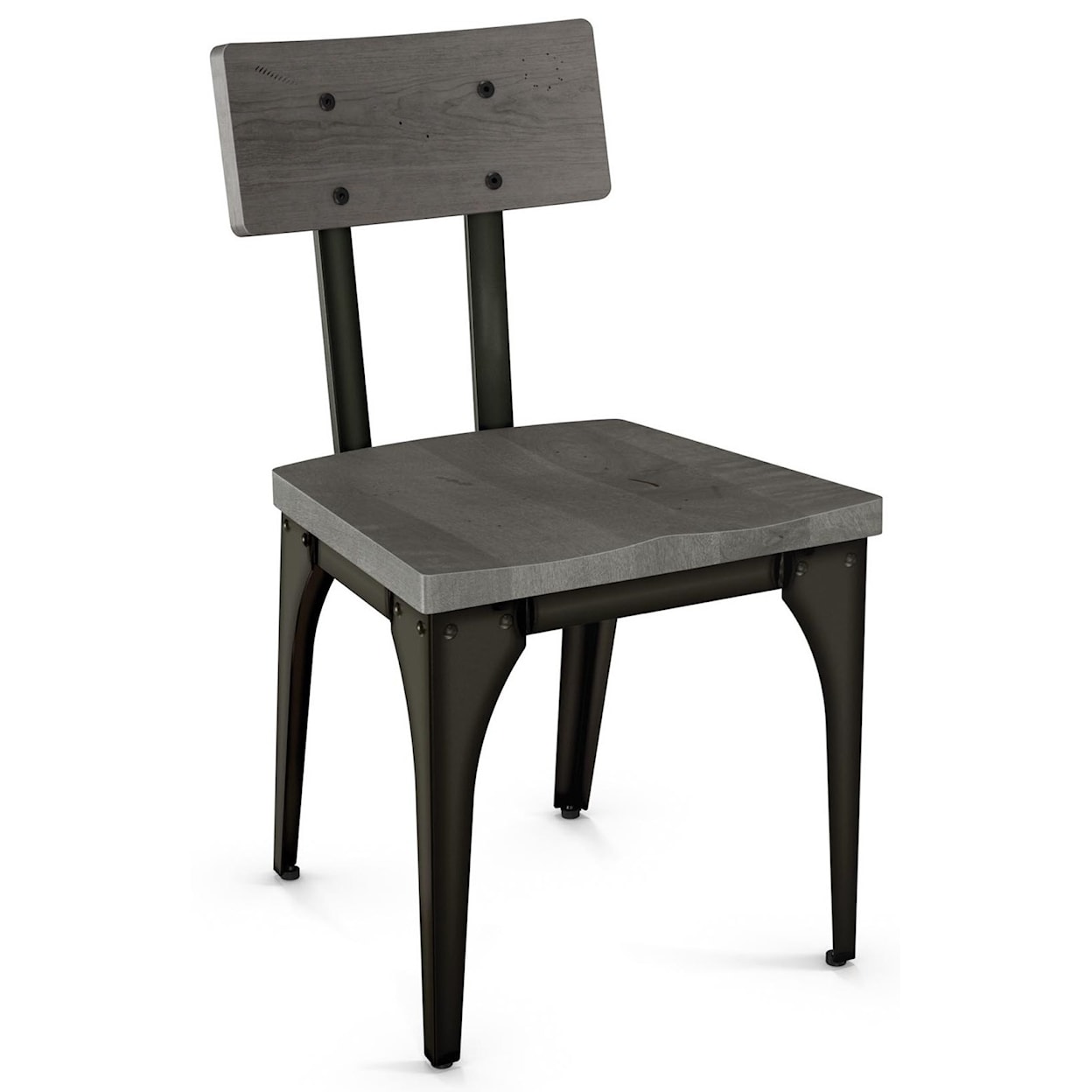 Amisco Industrial Architect Chair with Wood Seat