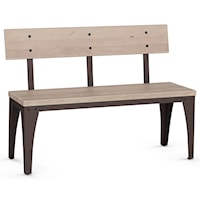 Customizable Architect Bench with Wood Seat