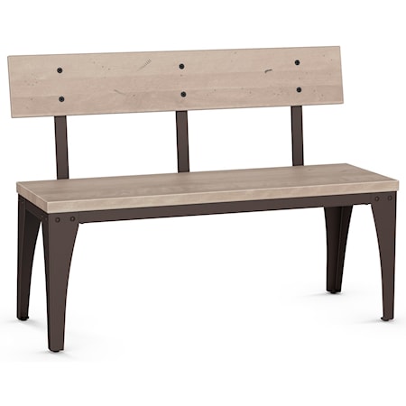 Customizable Architect Bench with Wood Seat