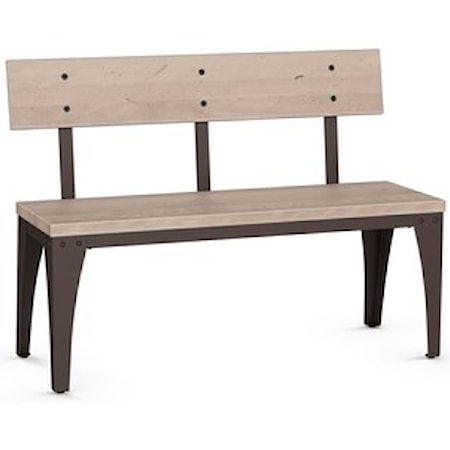 Architect Bench with Wood Seat