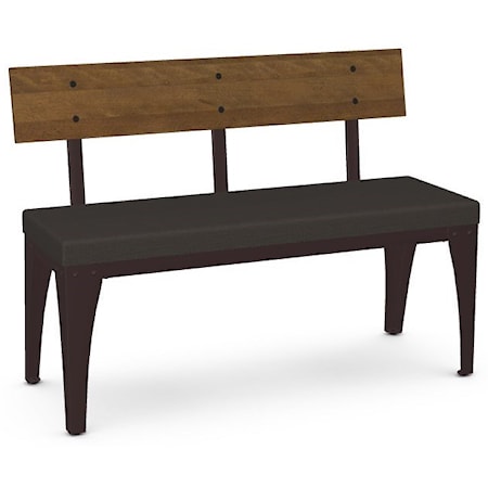 Customizable Architect Bench with Upholstered Seat