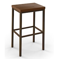26" Counter Height Bradley Stool with Wood Seat
