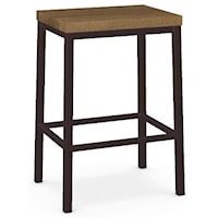 26" Counter Height Bradley Stool with Wood Seat