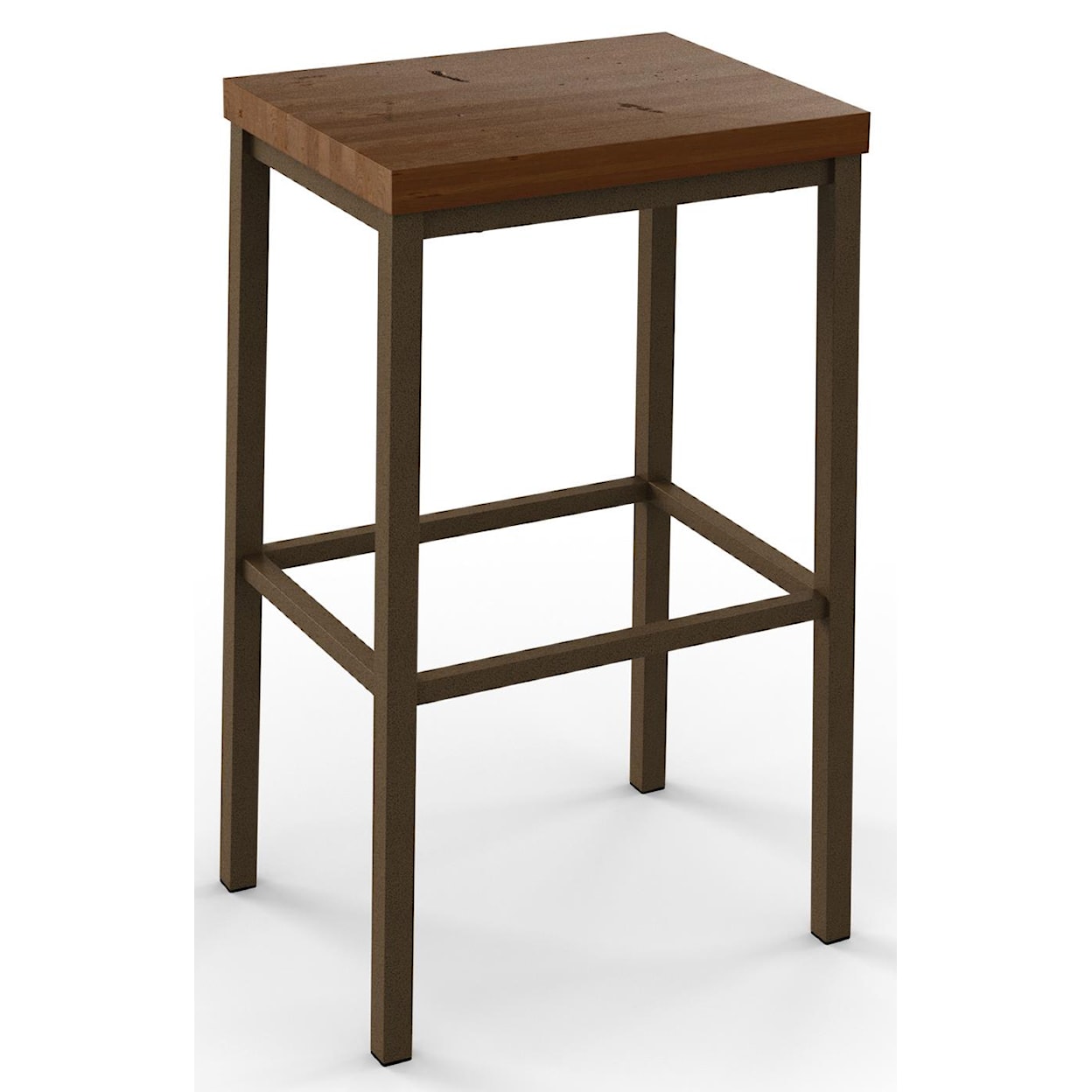 Amisco Industrial Bradley Non-Swivel Bar Height Stool