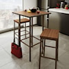 Amisco Industrial Bradley Non-Swivel Bar Height Stool