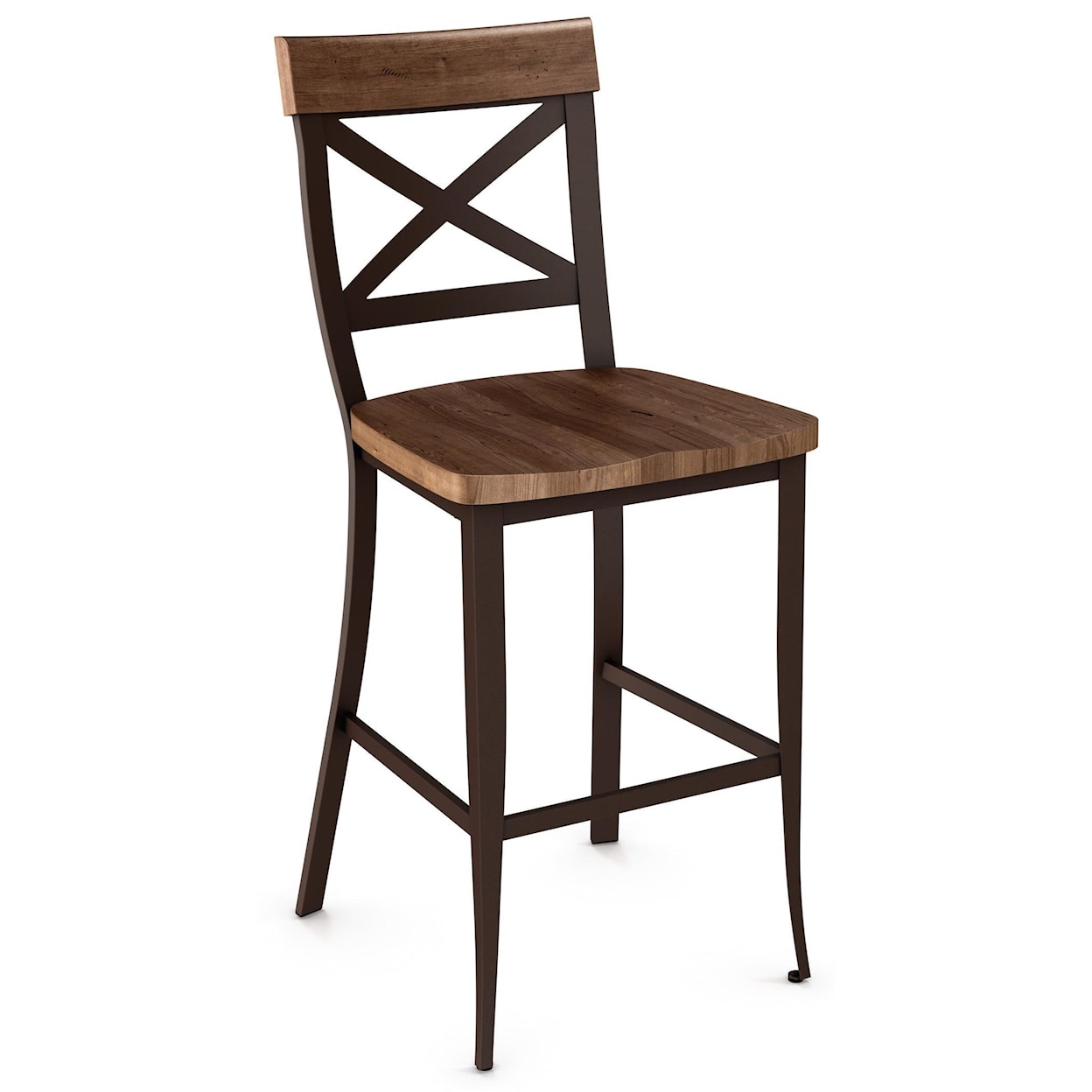 Amisco Industrial 30" Kyle Non Swivel Bar Height Stool