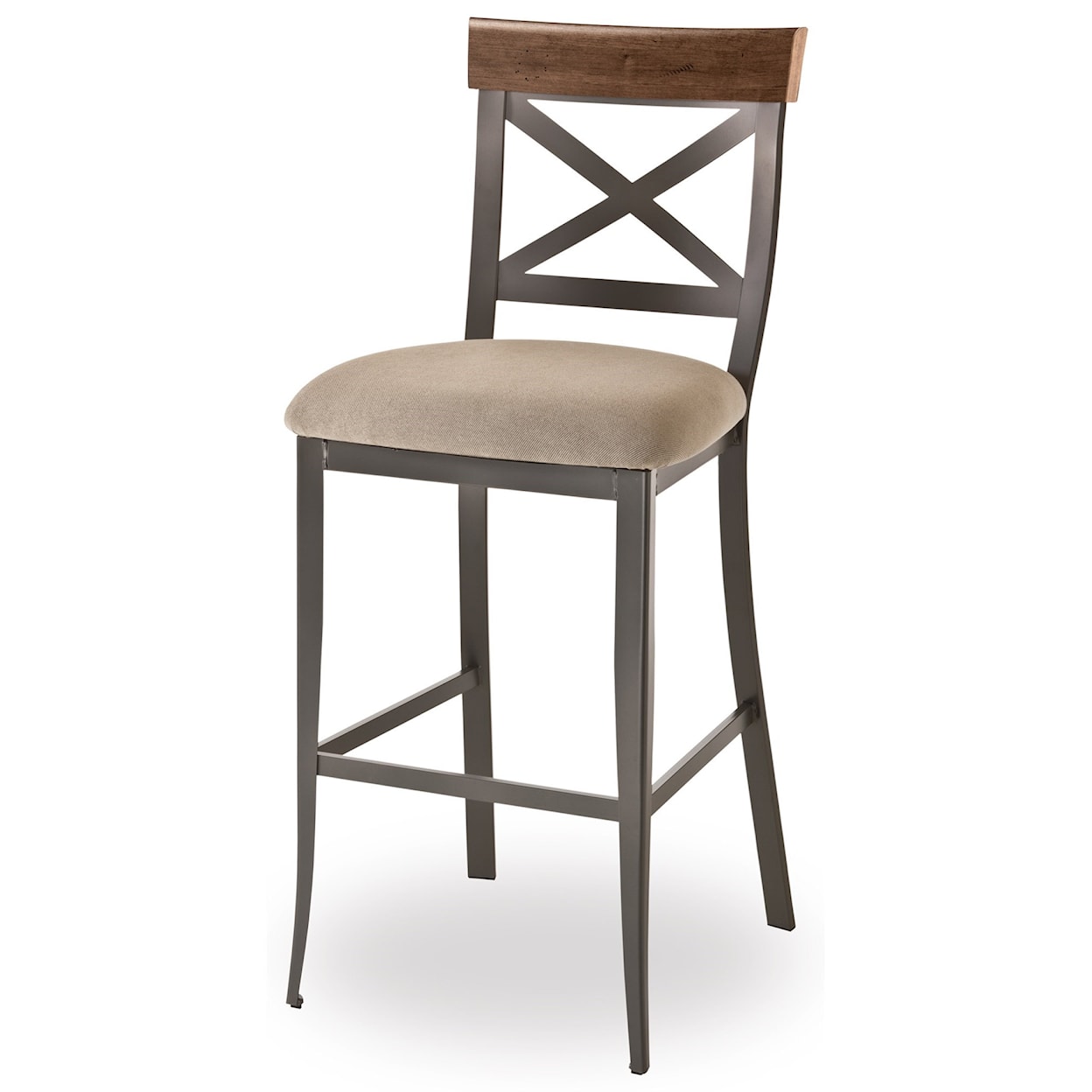 Amisco Industrial 30" Kyle Stool with Upholstered Seat