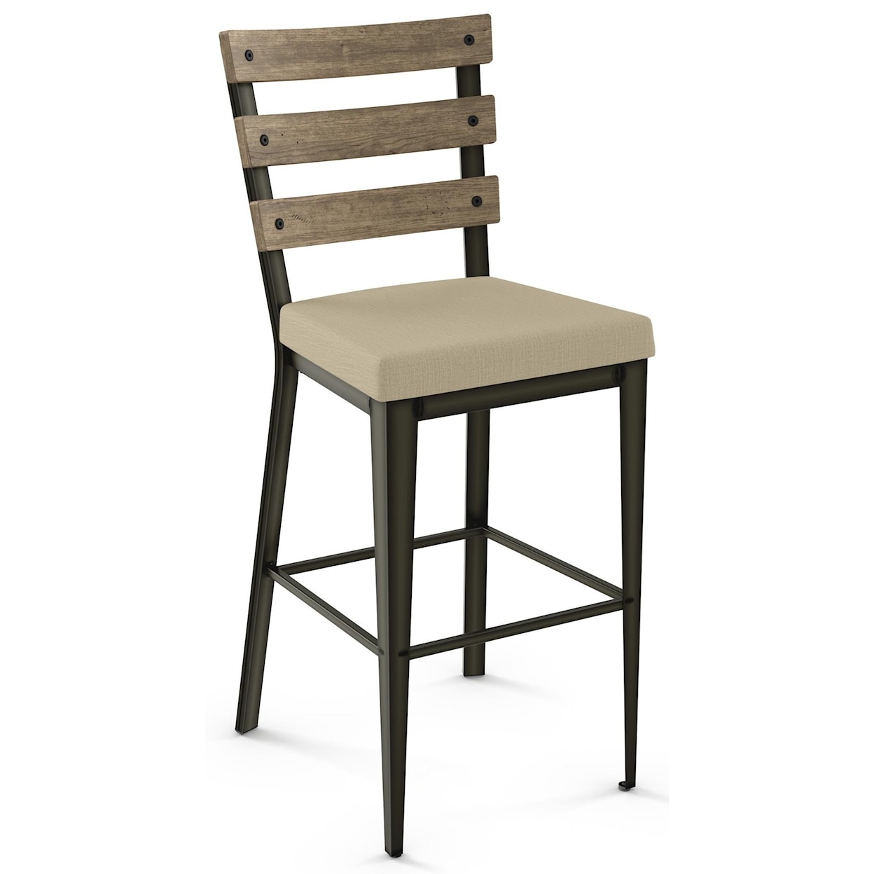 Amisco Industrial 26" Dexter Counter Stool w/ Upholstered Seat