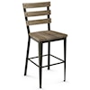 Amisco Industrial 30" Dexter Bar Stool with Wood Seat