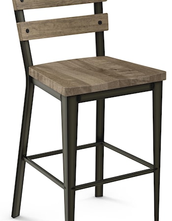 30" Dexter Bar Stool with Wood Seat
