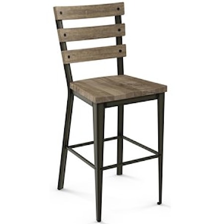 30&quot; Dexter Bar Stool with Wood Seat