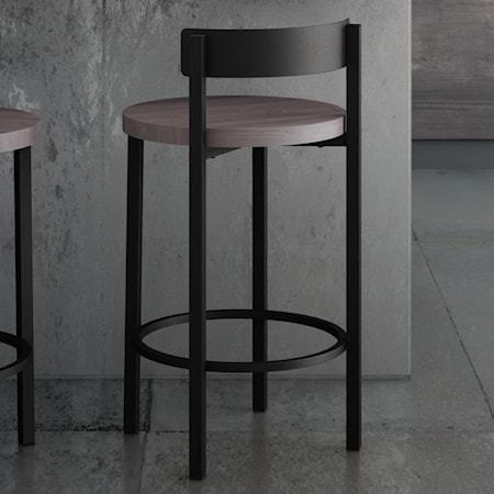 26" Zoe Counter Stool with Wood Seat