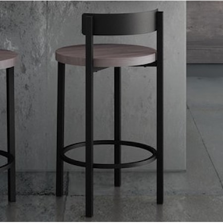 26&quot; Zoe Counter Stool with Wood Seat