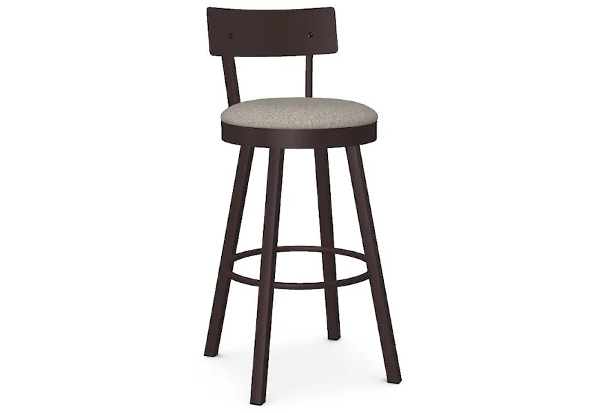 Industrial - Amisco Customizable Lauren Swivel Bar Stool by Amisco at Crowley Furniture & Mattress