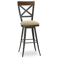 30" Kyle Swivel Stool with Upholstered Seat