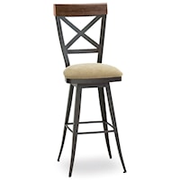 26" Kyle Swivel Stool with Upholstered Seat