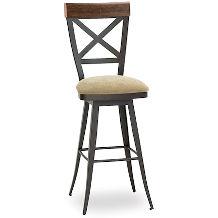 30" Kyle Swivel Stool with Upholstered Seat